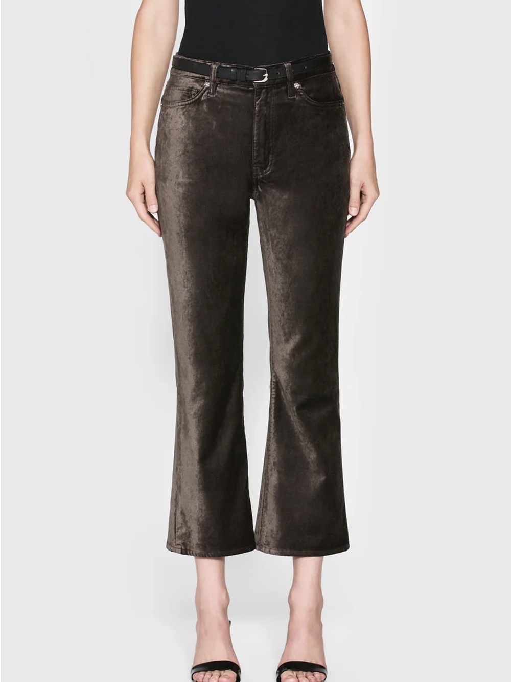 Frame Denim Le Crop Mini Bootcut Pants, comet velvet size 27